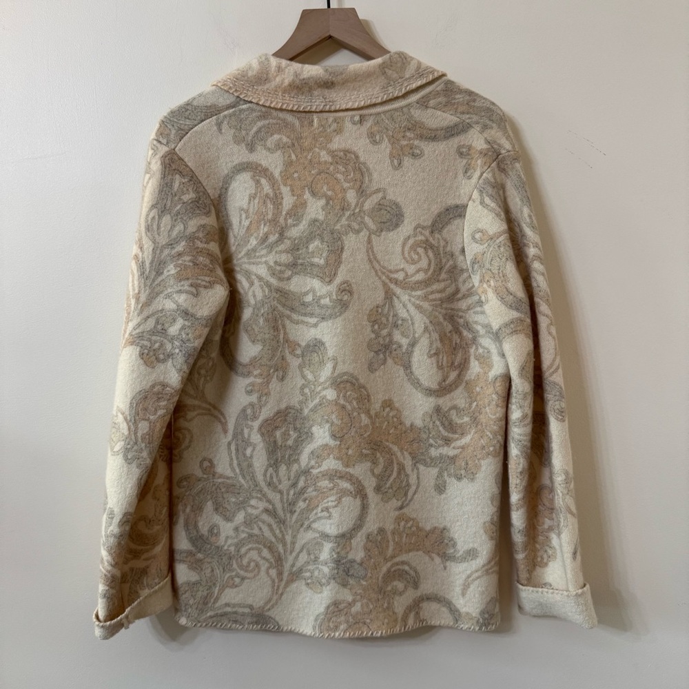 SIGRID OLSON 100% wool blazer sweater - size large - Picture 5 of 6